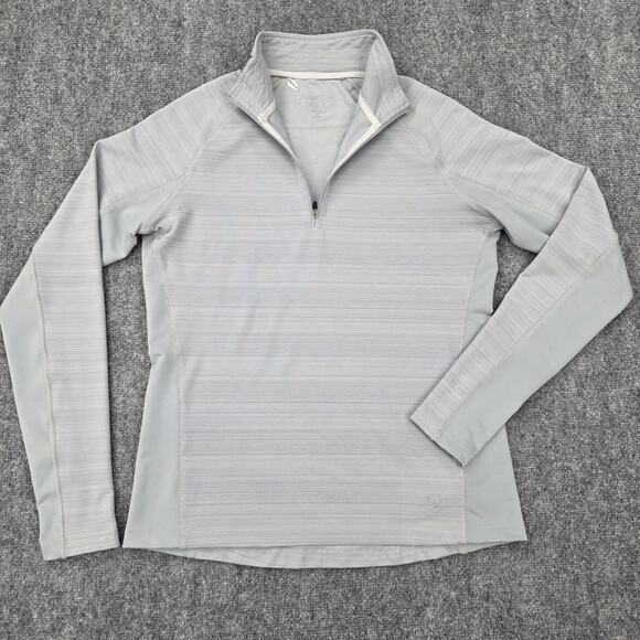 Straight Down Pullover Womens Medium Gray Quarter Zip Golf Athletic Long Sleeve - Picture 1 of 16